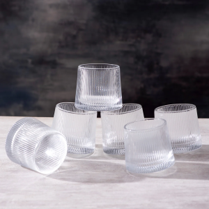 Fluted Whiskey Glass Set Of 6
