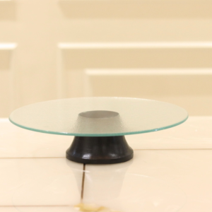 Luna glass Evergreen cake stand