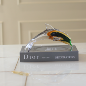 Luxury Coloured Dolphin Artefact- Décor Accent For Table And Shelf