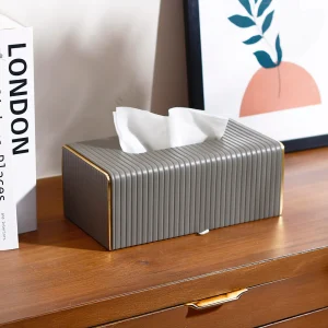 Grey Luxe Tissue Box  Holder